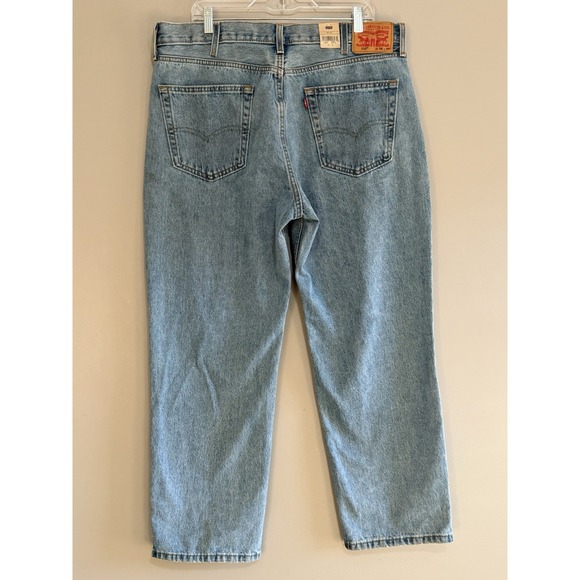 Levi's Mens 550 Jeans Straight Relaxed Fit Blue Denim Casual Classic 38 X 30 - Picture 5 of 15